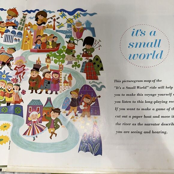 Walt Disney It's A Small World Book & LP Record Disneyland 3925 - Picture 15 of 16